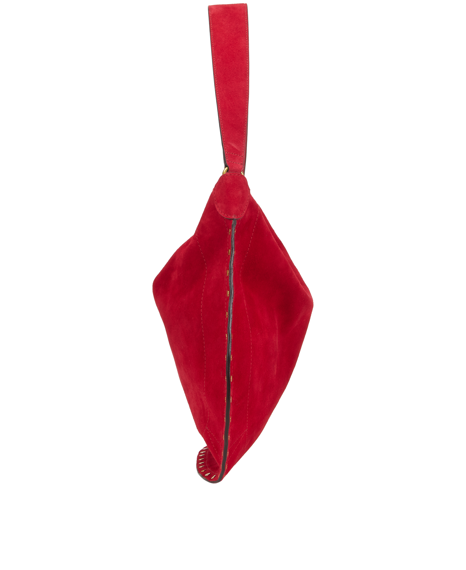 Oskan Soft Hobo, &pound;350, Handbags, Red, Suede, Side view